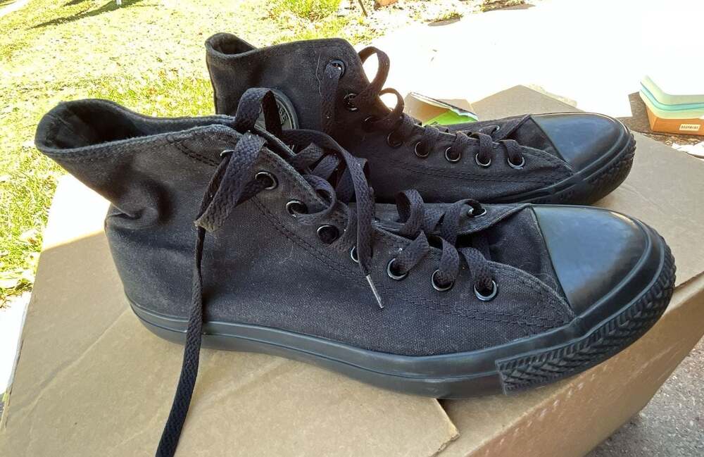 Converse Chuck Taylor All Star Monochrome Black High Black Canvas Sneakers